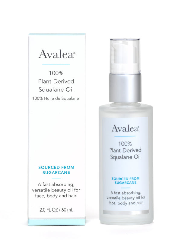  Squalane Oil for Face, Body & Hair, Plant Derived, Sugarcane, Avalea Skincare 